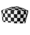 PR653 Premier Chef's Skull Cap Black / White colour image